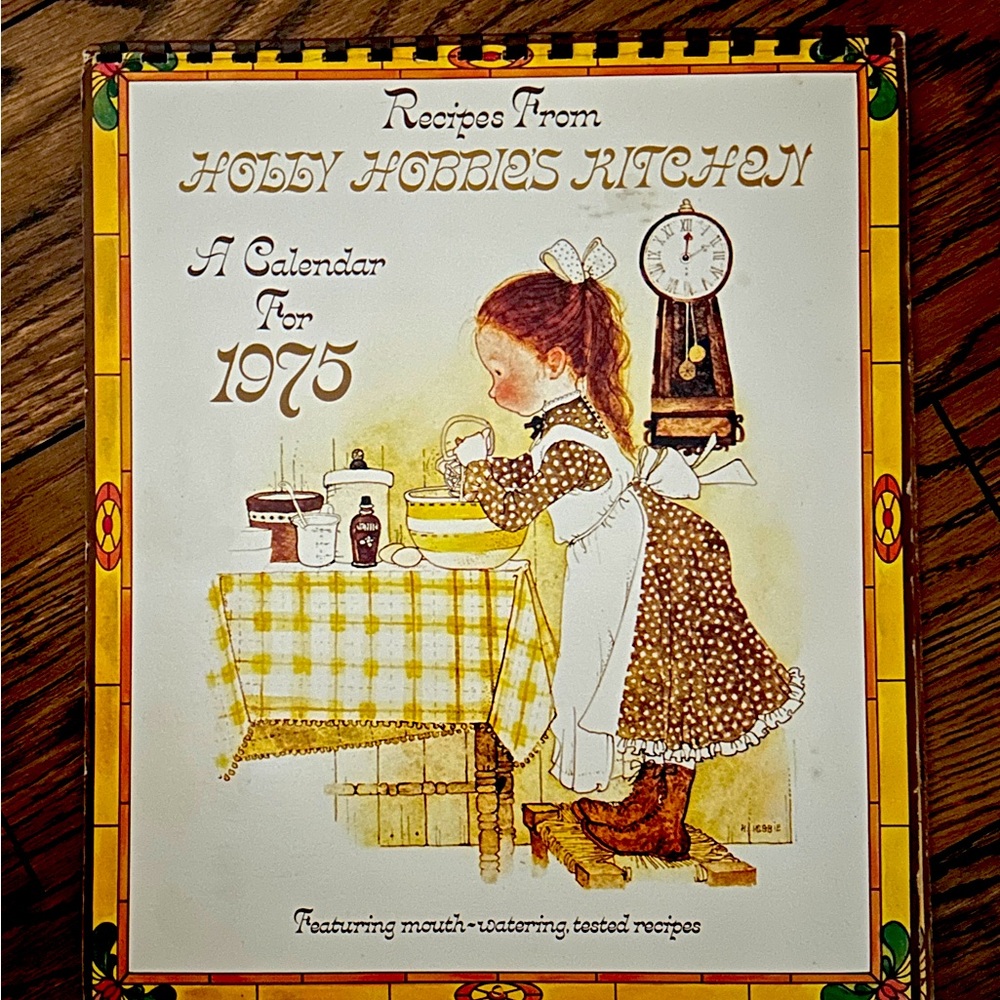 Vintage Rare Holly Hobbie Recipe Calendar 1975